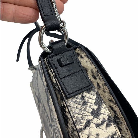 AllSaints Small Ely Leather Embossed Snakeskin Bag - Picture 11 of 15